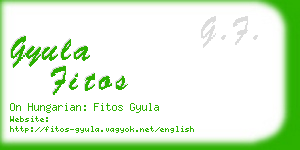 gyula fitos business card